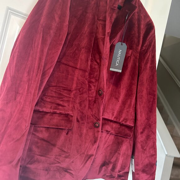 nwt NAUTICA holiday velvet mens blazer m medium - Picture 3 of 3